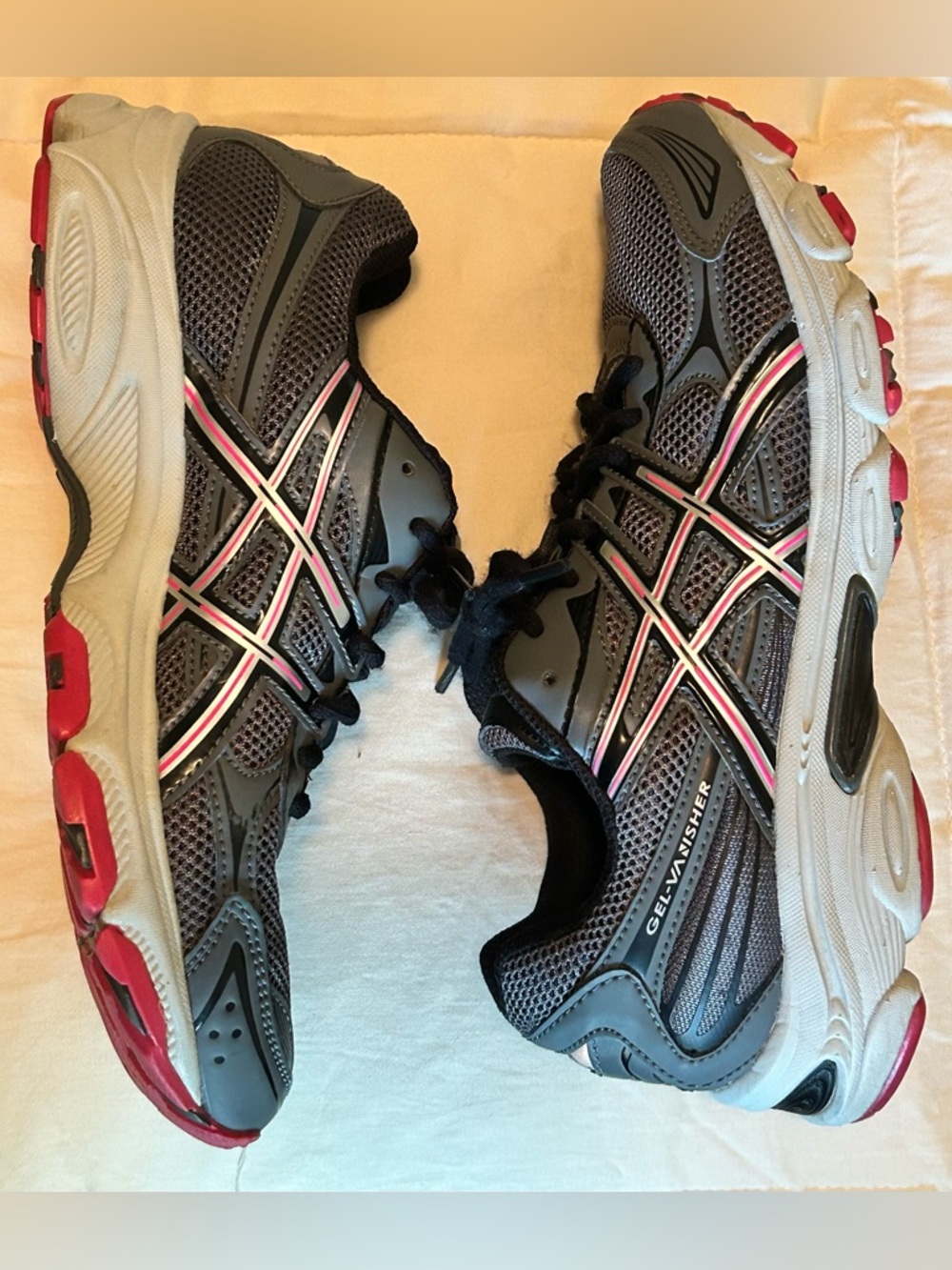 ASICS women’s Gray and Pink Athletic Running Shoes - Picture 5 of 7